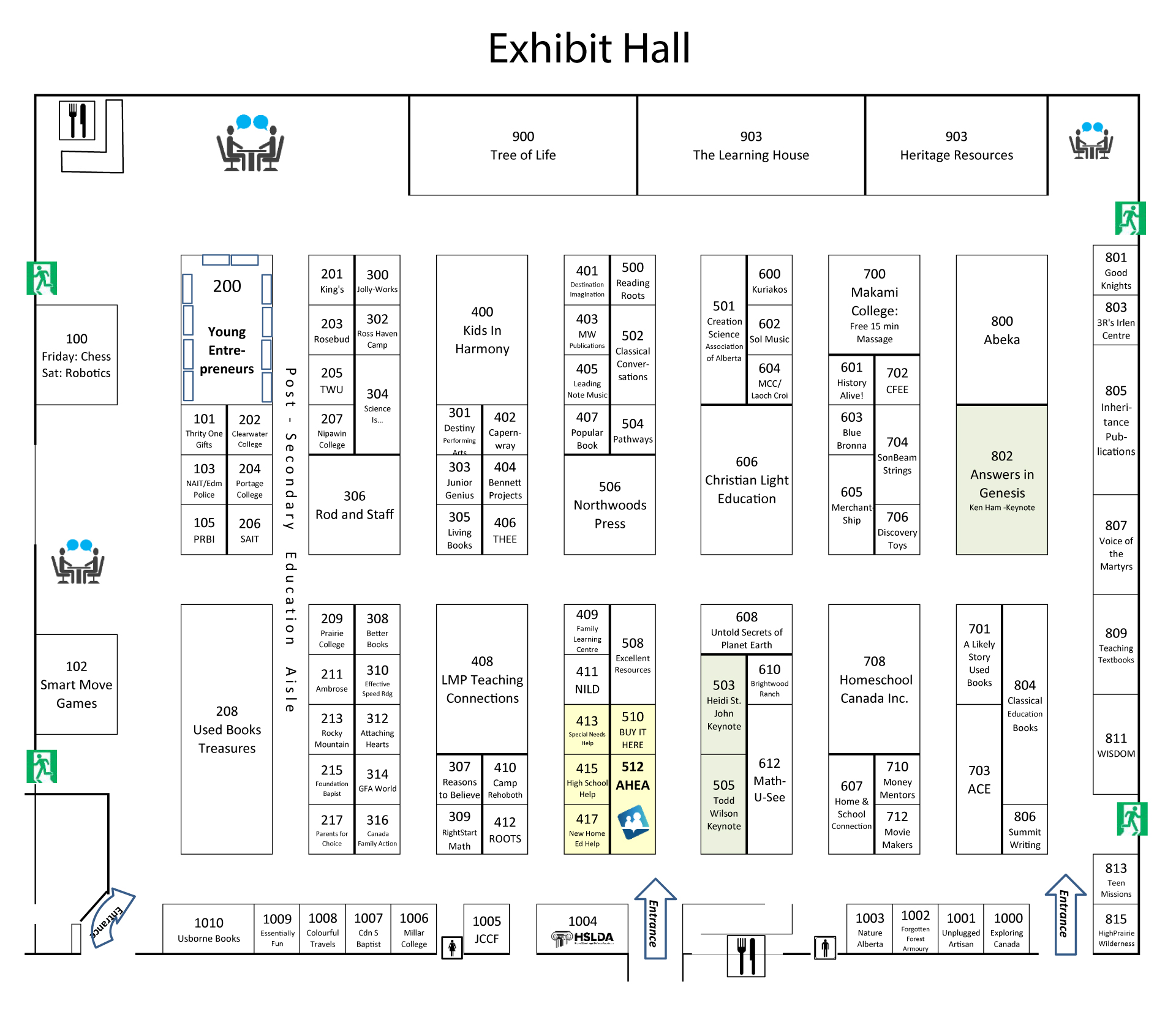 Exhibit Hall Floor Plan